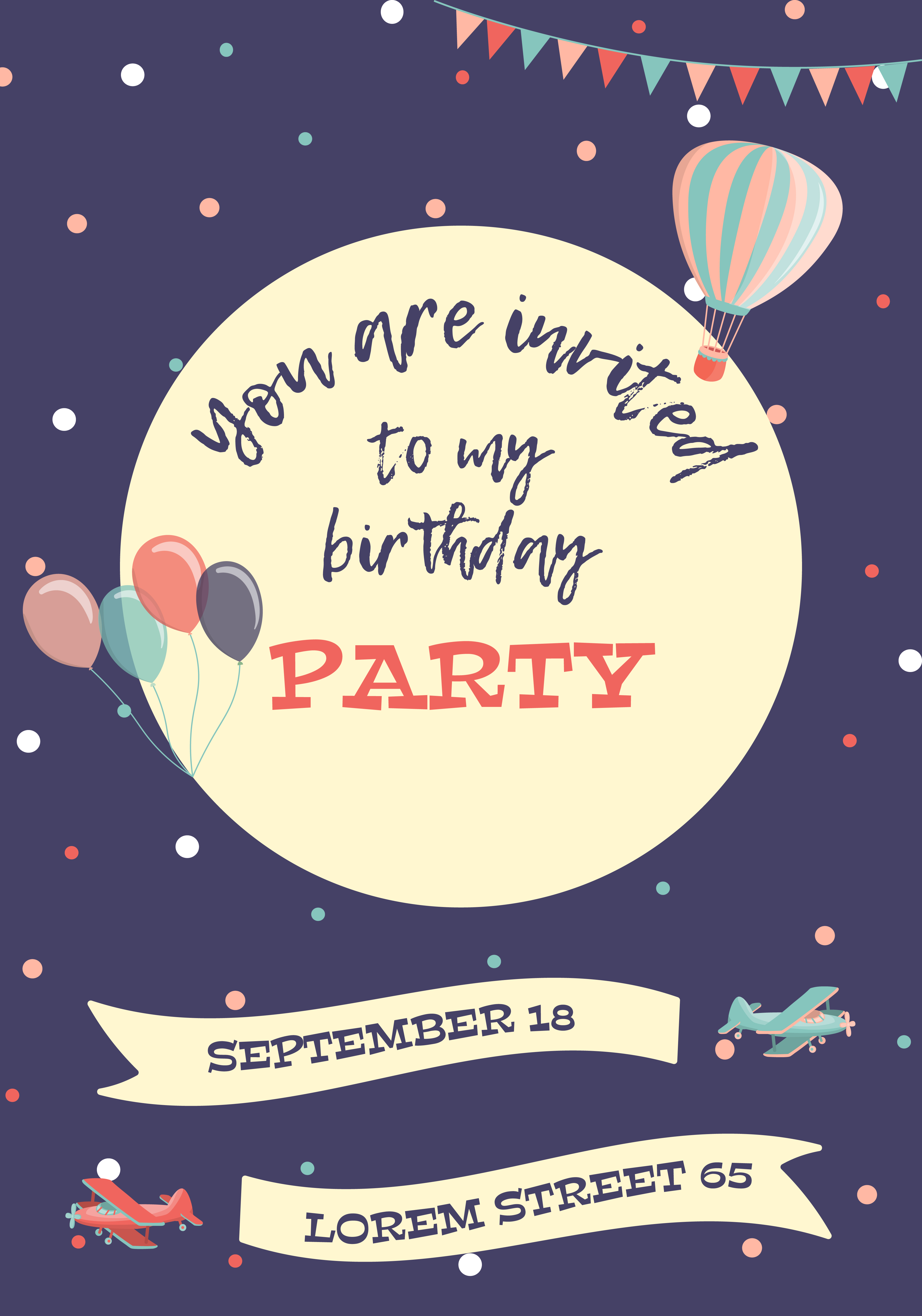 Cartoon Birthday Invitation Card Design : Homemade 40th Birthday ...