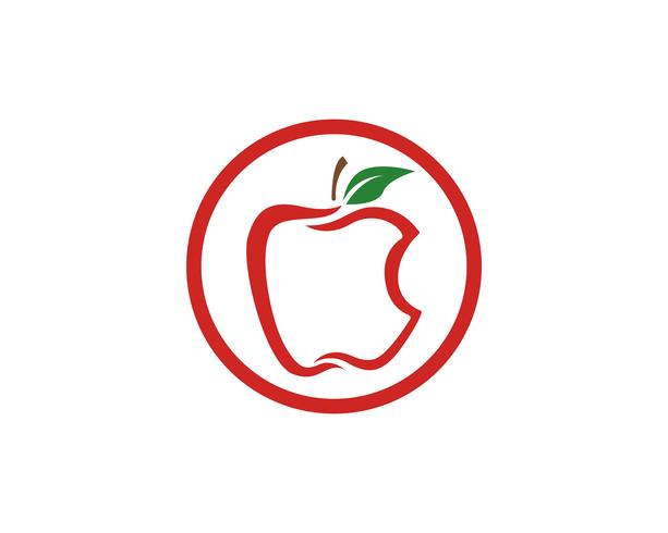 Apple vector ilustración diseño icono logotipo plantilla Vector