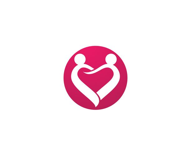 Adopción y cuidado de la comunidad Logo plantilla vector