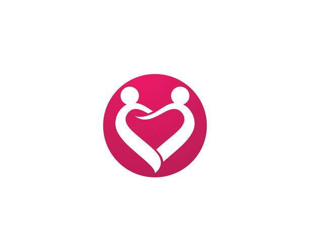 Adoption and community care Logo template vector
