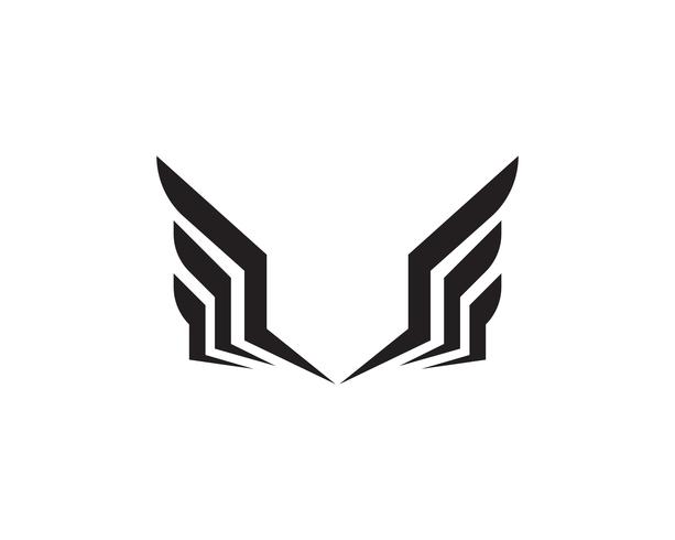 Flacon wing template icons vector  design