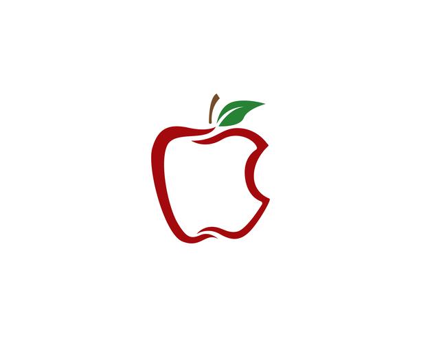 Apple vector ilustración diseño icono logotipo plantilla Vector