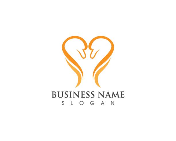 Swan logo Template vector