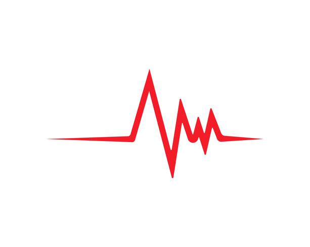 heart beat line vector template