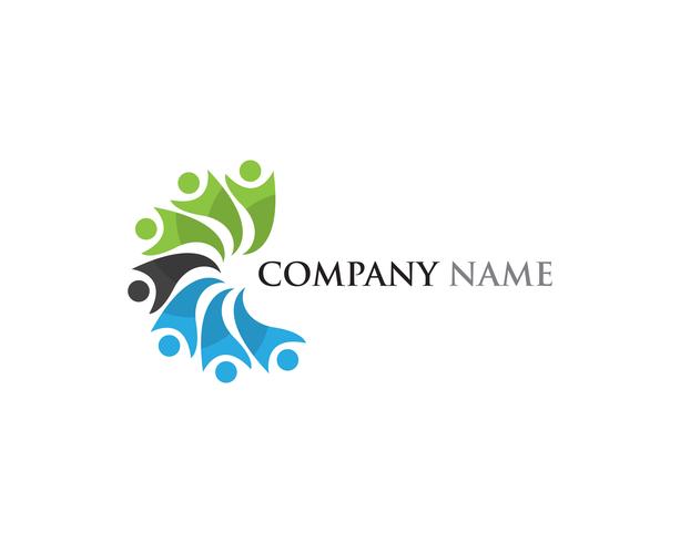 Adoption and community care Logo template vector