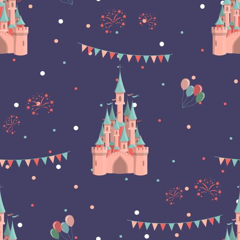 Amusement park seamless pattern vector