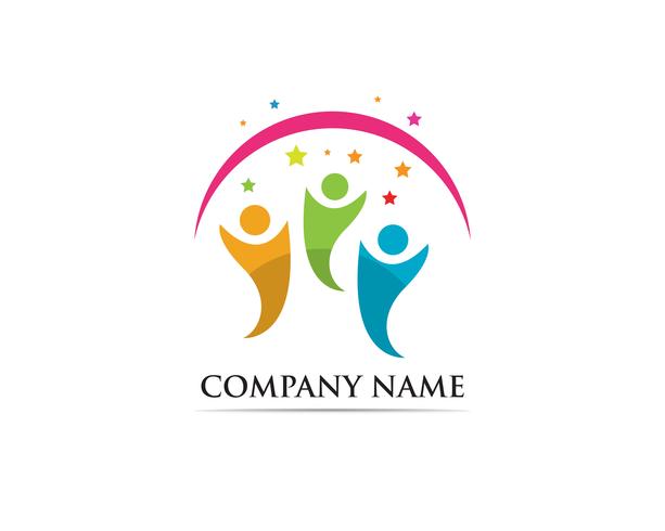 Adoption and community care Logo template vector