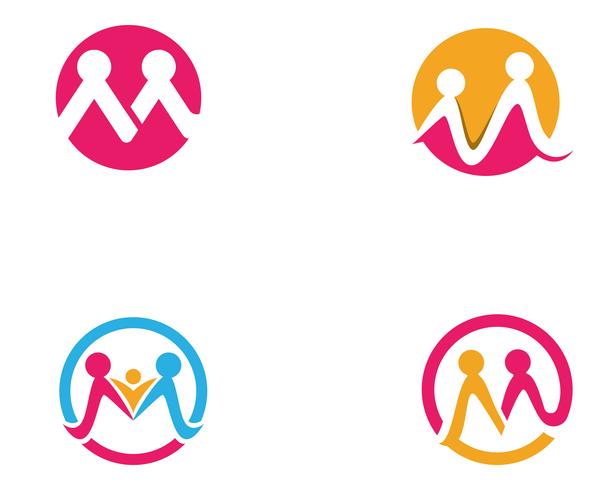 Adoption and community care Logo template vector