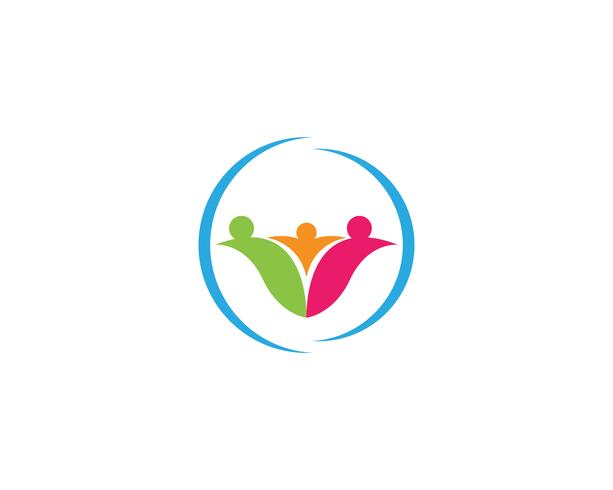 Adoption and community care Logo template vector