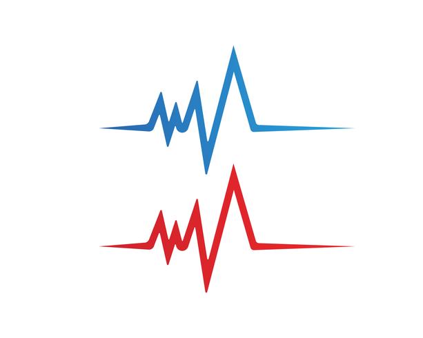 heart beat line vector template