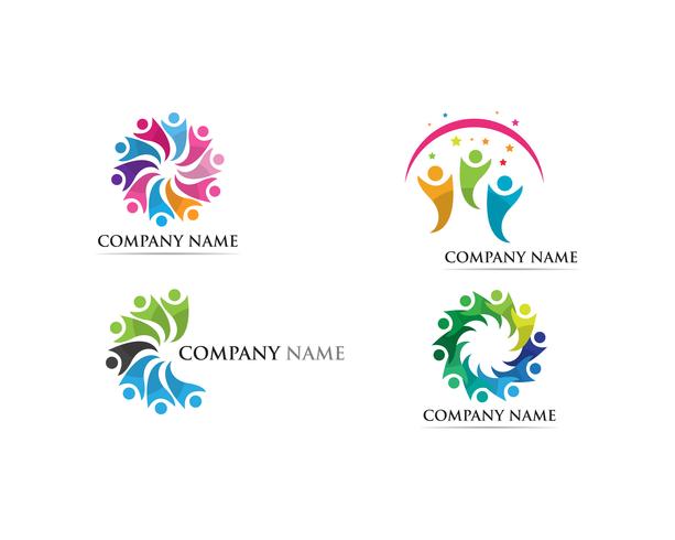 Adoption and community care Logo template vector