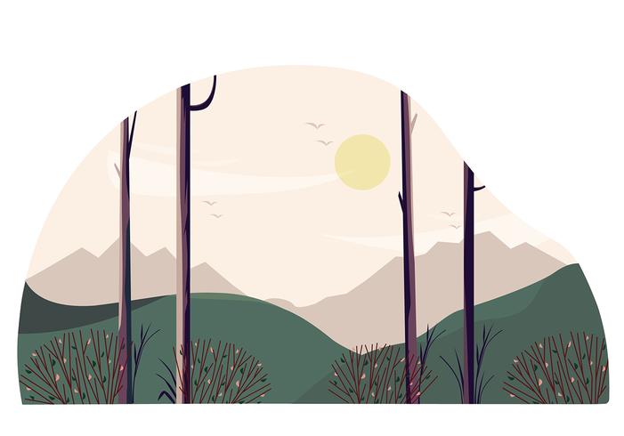 Vector paisaje ilustración