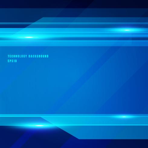 Abstract Technology Geometric Blue Color Shiny Motion