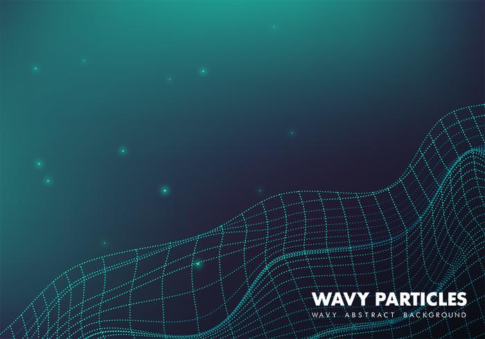 Abstract Wavy Particles Vector Design