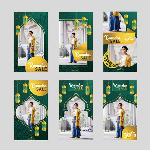 Ramadan Sale Instagram Stories Template vector