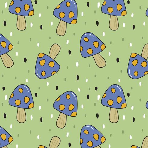 Mushroom pattern vector