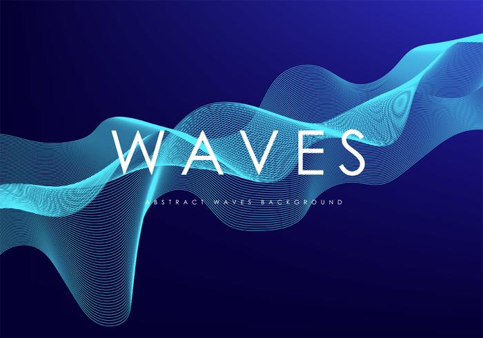 Ondas abstractas de diseño vectorial vector