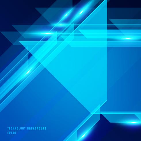 abstract technology geometric blue color shiny motion
