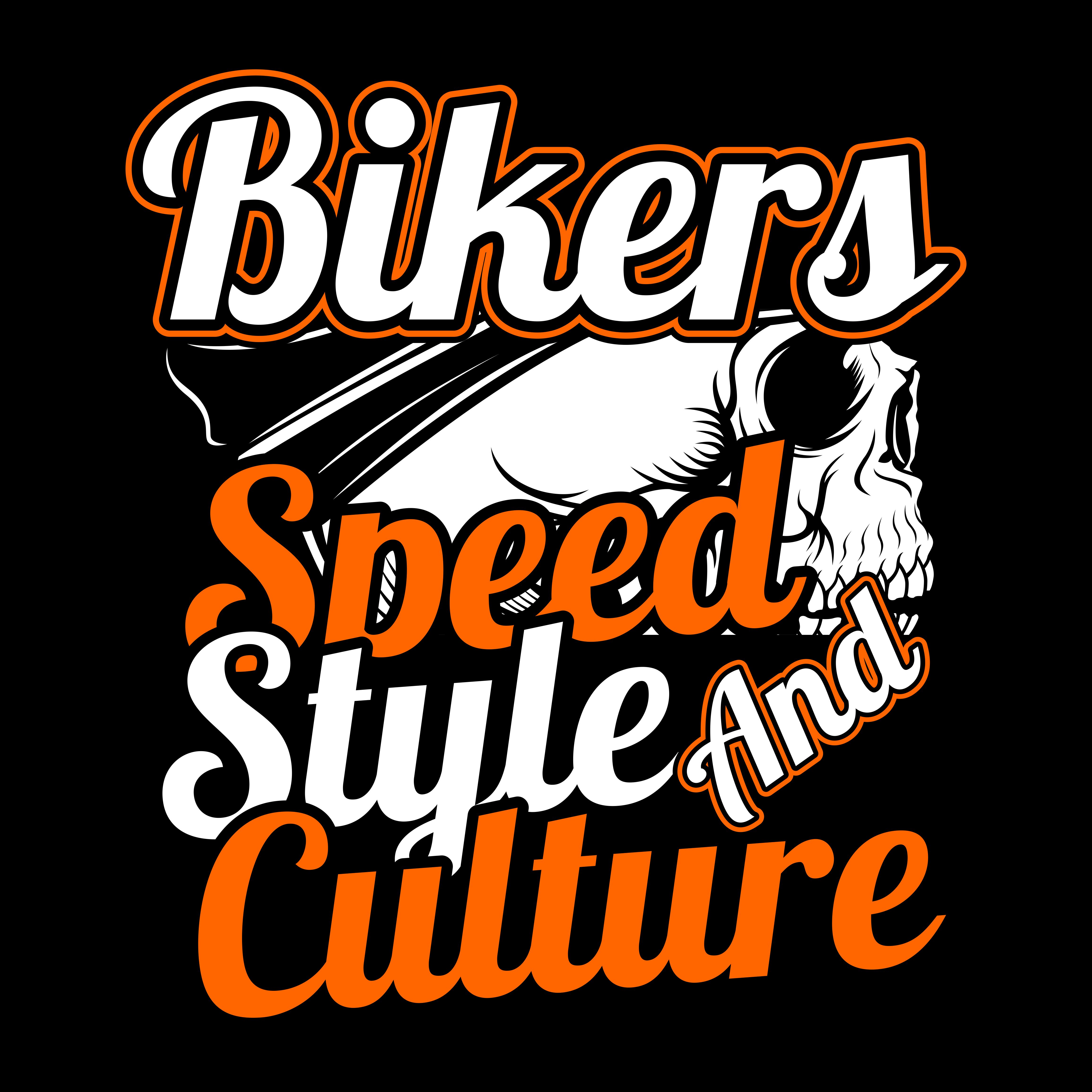 skull bikers speed  style and culture vector hand drawing 