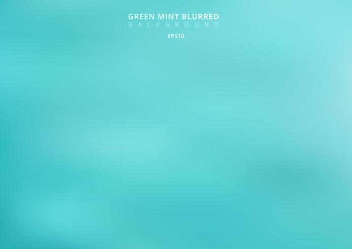 Abstract green turquoise blurred background. Mint color backdrop can use for graphic design, banner web, poster, brochure, leaflet, ad, print, etc. vector