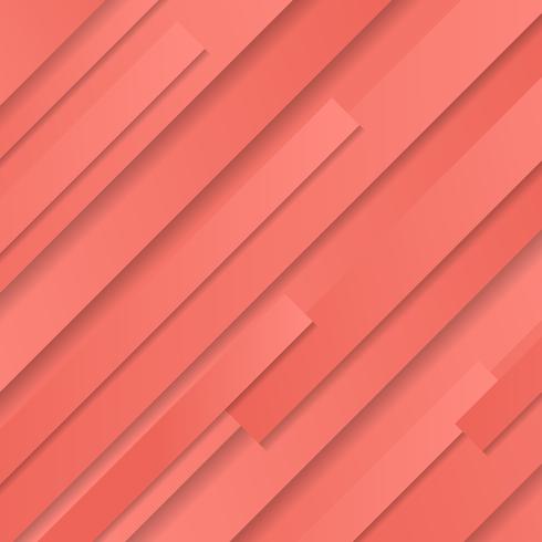 Abstract coral color pink striped geometric oblique background and texture. vector