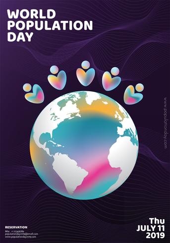 World Population Day Poster Design vector