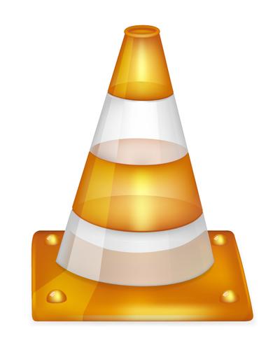 Traffic cone isolated on white vector