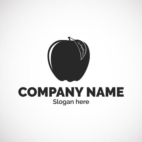 Plantilla de logotipo de Apple vector