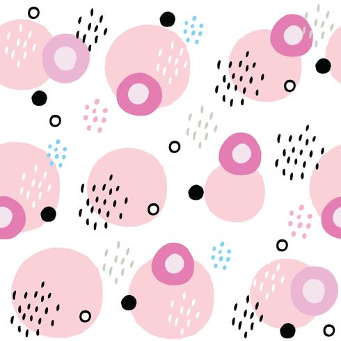 Abstract sweet pink  painting seamless pattern vector. vector