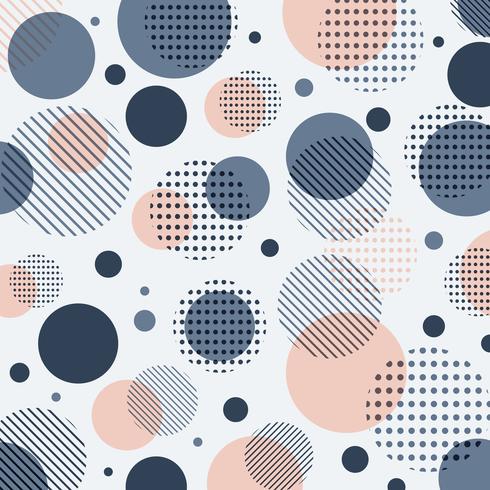 Abstract modern blue, pink dots pattern with lines diagonally on white background. vector