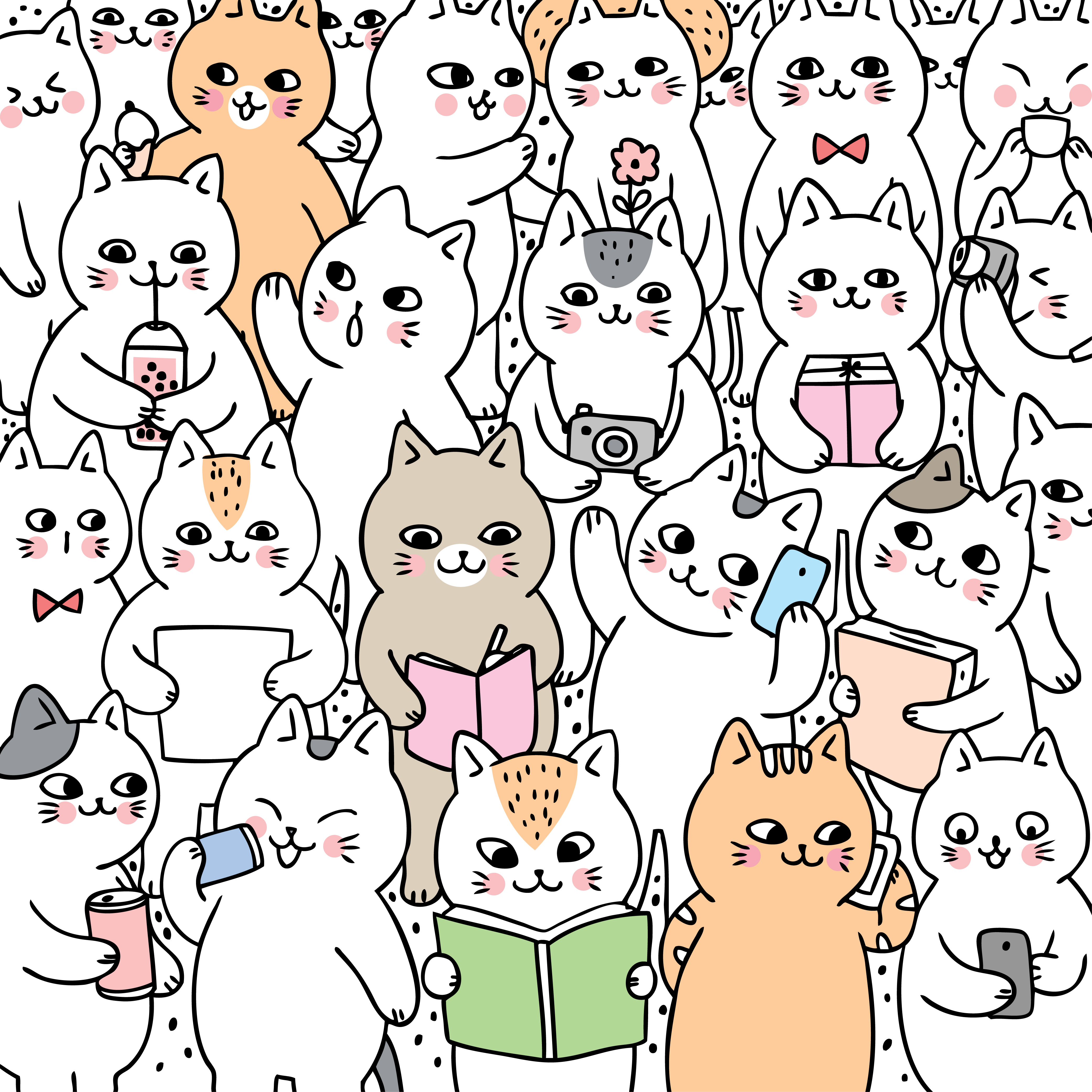 33+ Drawing Cute Cat Doodles - Aleya Wallpaper