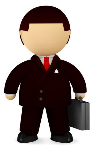 Self confident businessman vector