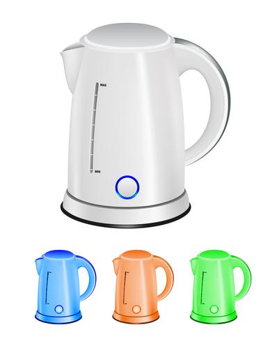 Set of a cordless kettles vector