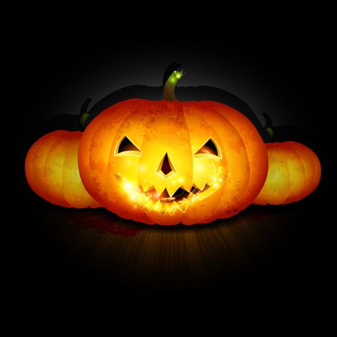 Noche de calabazas de halloween vector