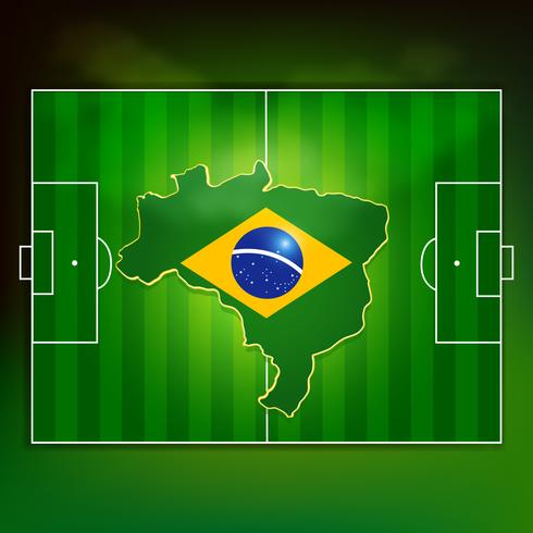 campo de fútbol de brasil vector