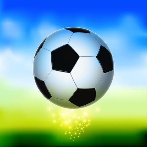 Soccer ball in the air vector