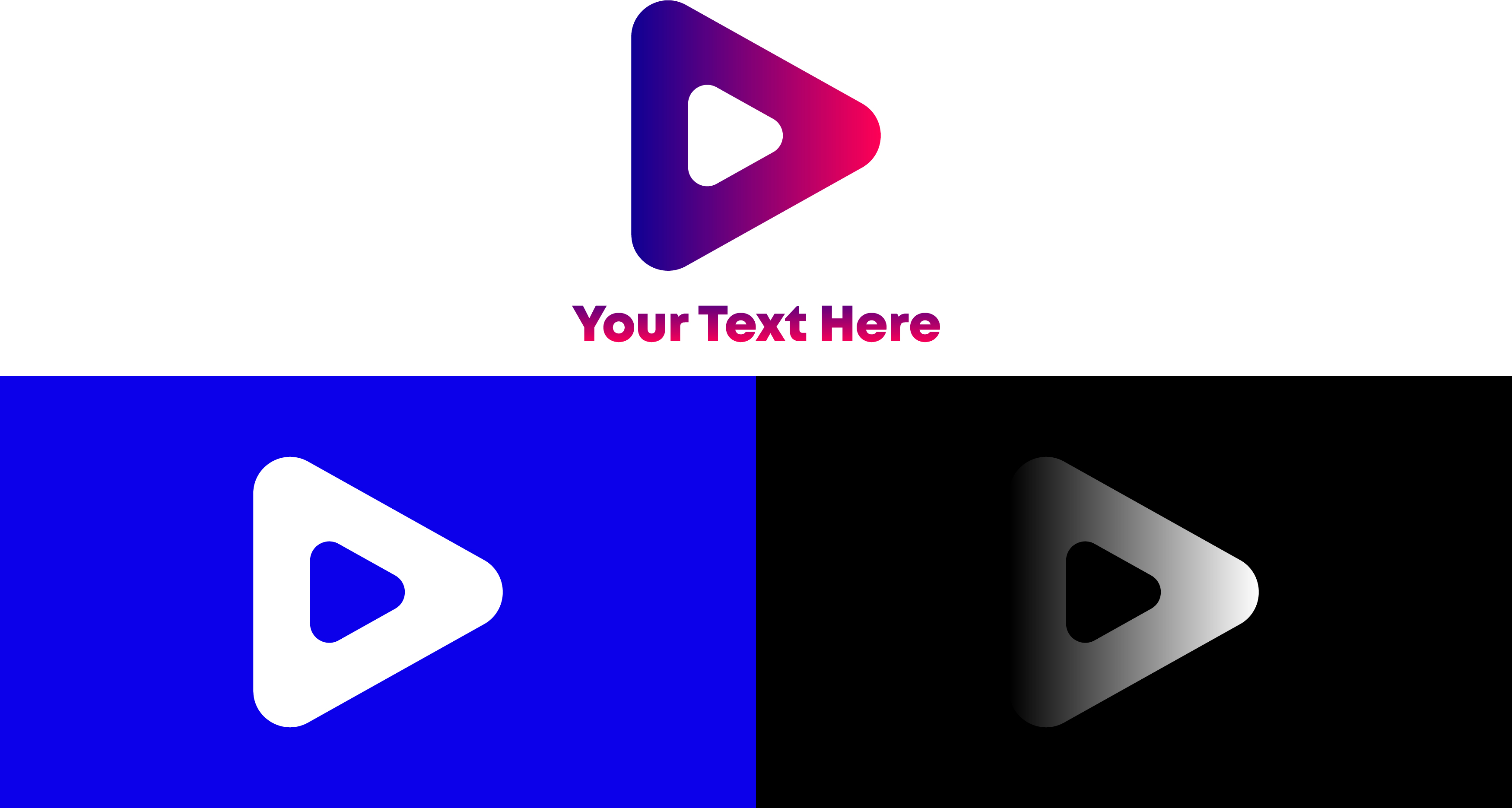 Triangle Modern and Minimalist Logo Concept for Any Company or Individu