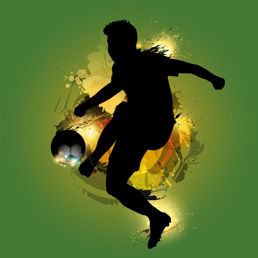 soccer player kicking ink splash 622017 Vector Art at Vecteezy