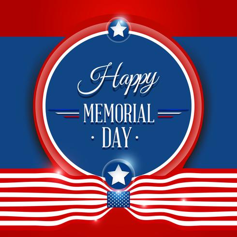 Happy Memorial day background vector