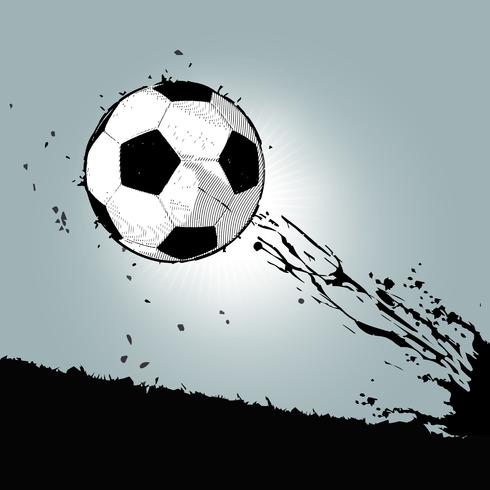 pelota de futbol grunge 01 vector