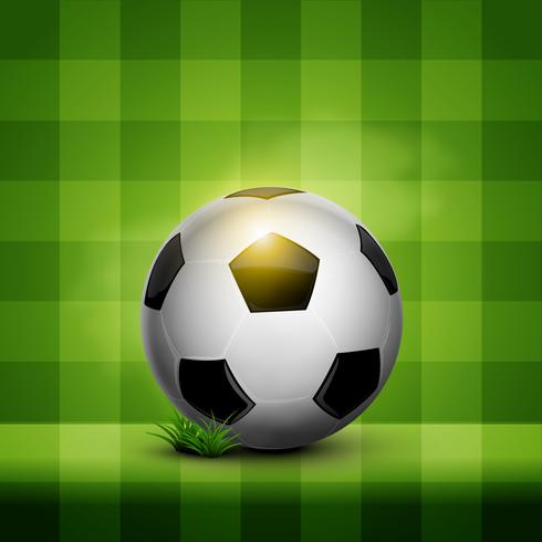 soccer ball on wallpaper vector