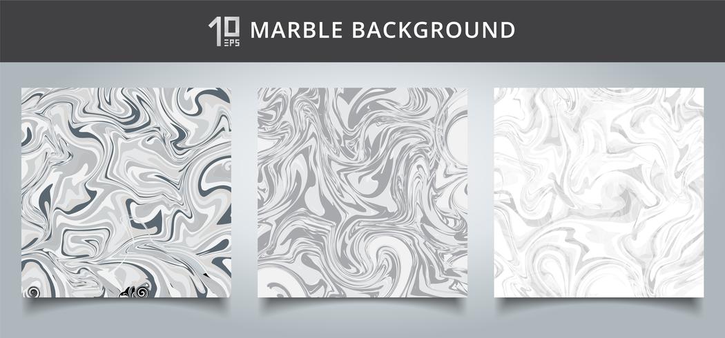 Template cover set gray and white marble background texture. vector