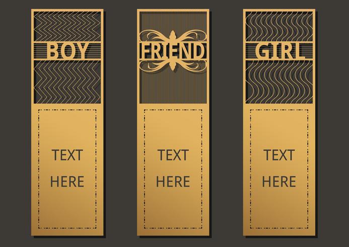 Bookmark wording template vector