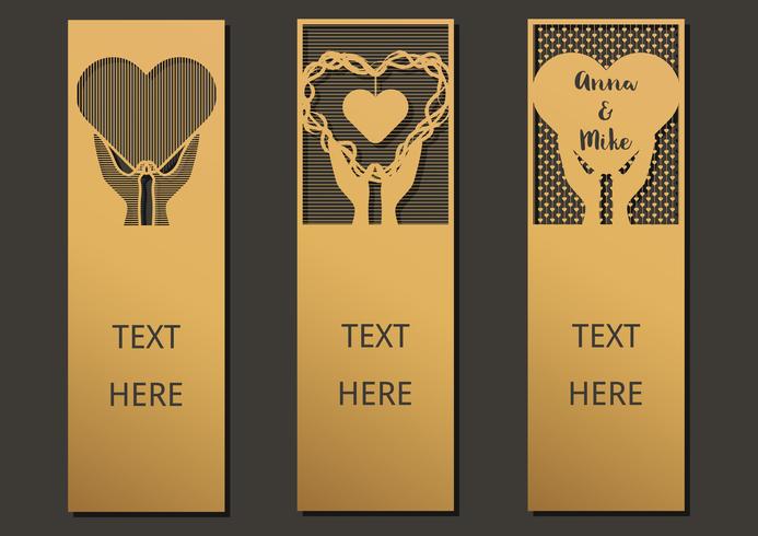 Bookmark Heart template vector