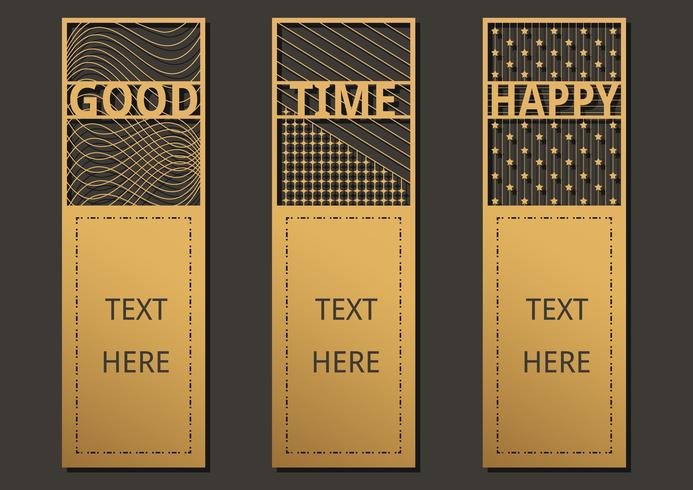 Bookmark wording template vector