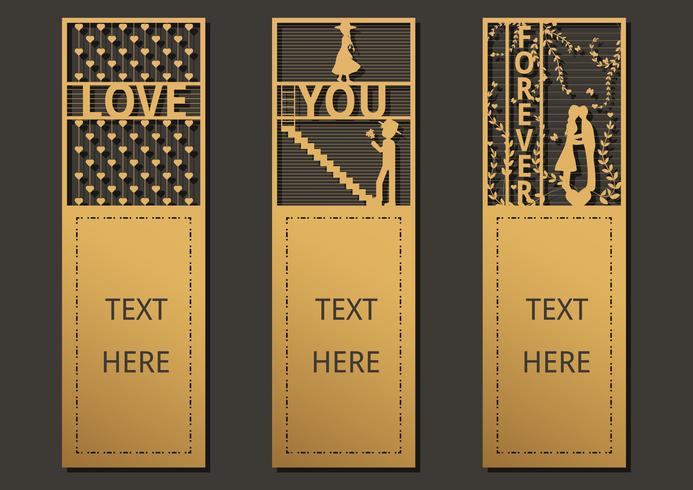 Bookmark wording template vector