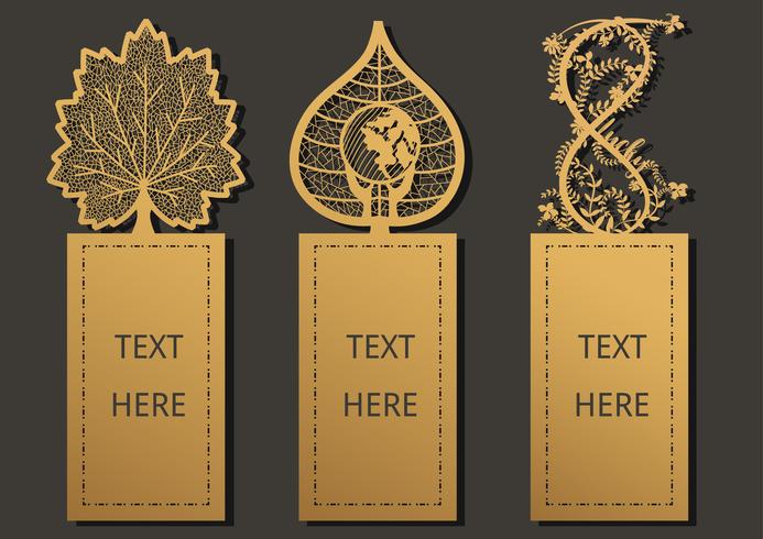 Bookmark Leaves template vector