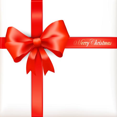 Red ribbons Merry Chrismas vector