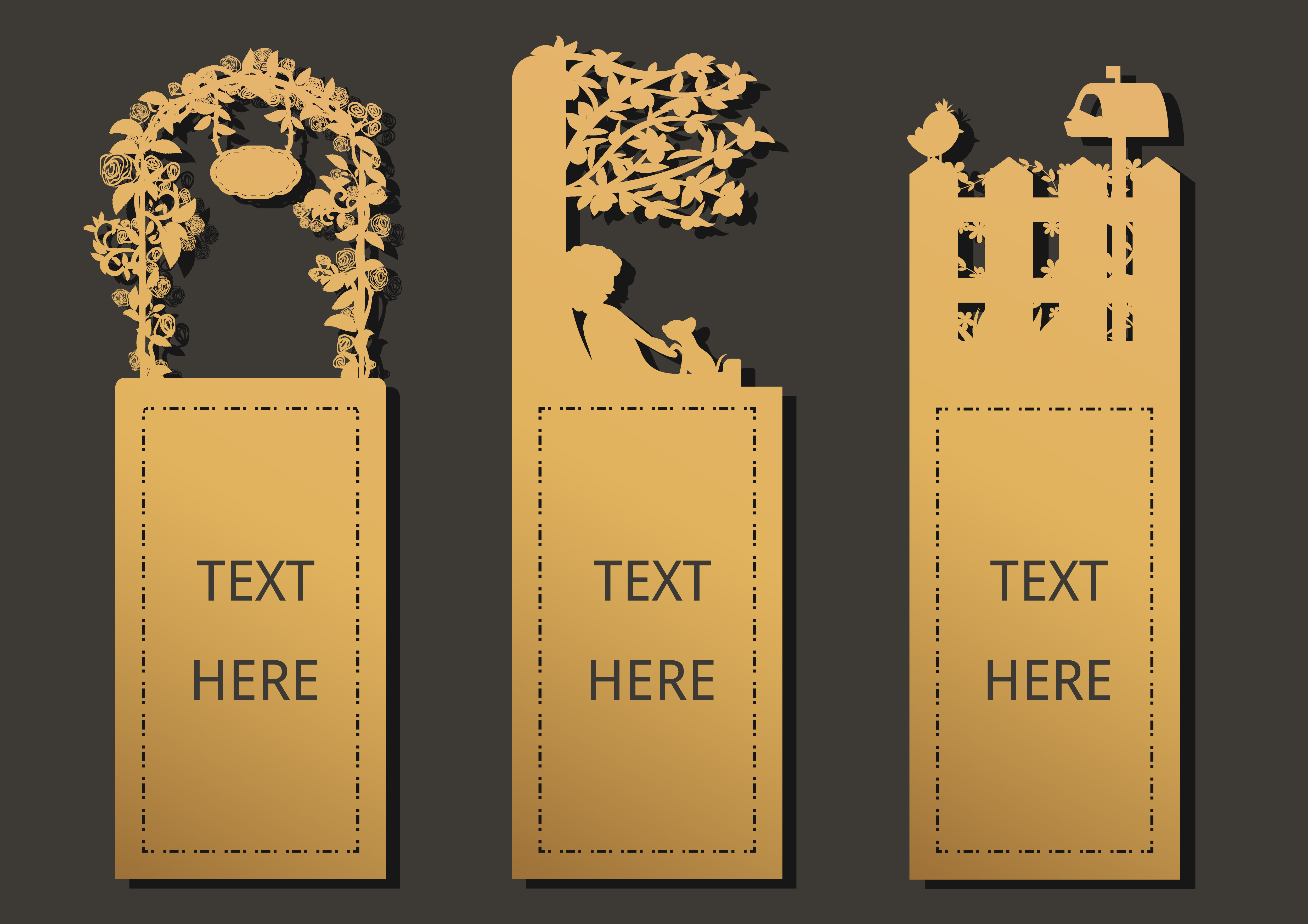 Bookmark garden template - Download Free Vectors, Clipart Graphics