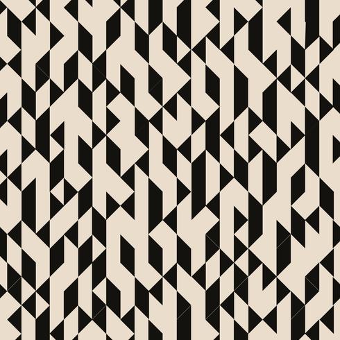 Abstract geometric black triangles structured pattern on brown background. vector